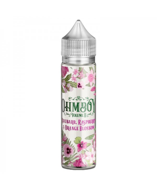 RHUBARB, RASPBERRY AND ORANGE BLOSSOM BY OHM BOY VOLUME II SHORT FILL 50ML & 100ML