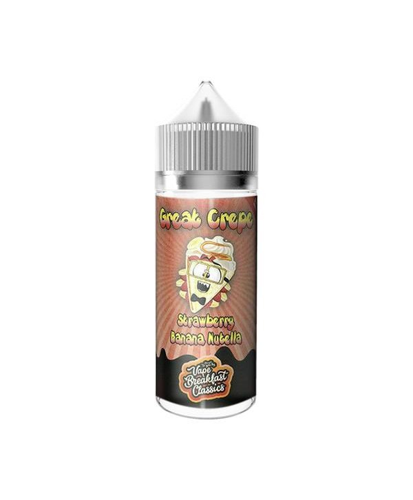 STRAWBERRY BANANA NUTELLA GREAT CREPE E LIQUID BY VAPE BREAKFAST CLASSICS 100ML 70VG