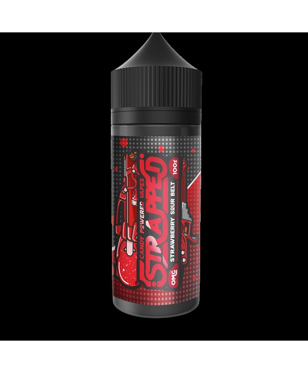 STRAWBERRY SOUR BELT E LIQUID BY STRAPPED 100ML 70VG