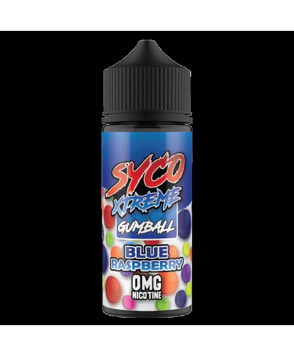 BLUE RASPBERRY E LIQUID BY SYCO XTREME GUMBALL 100ML 80VG