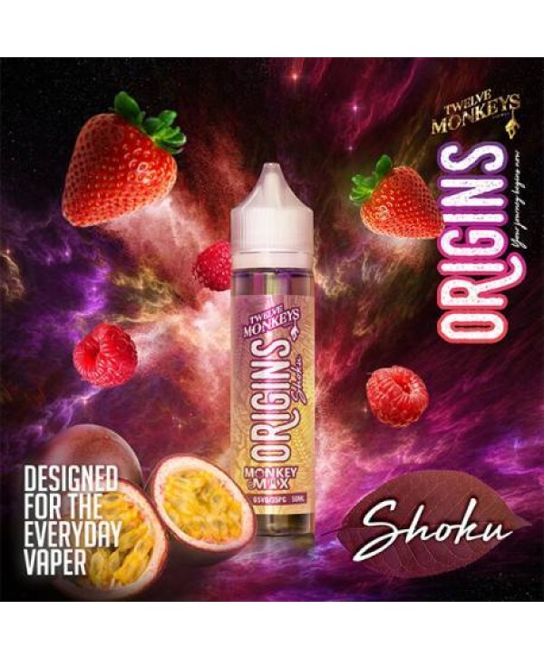 SHOKU ORIGINS E LIQUID BY 12 MONKEYS 50ML 65VG