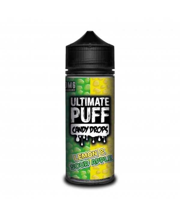 LEMON & SOUR APPLE E LIQUID BY ULTIMATE PUFF CANDY DROPS 100ML 70VG