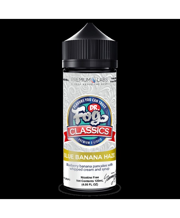 BLUE BANANA HAZE CLASSICS E LIQUID BY DR FOG 100ML 75VG