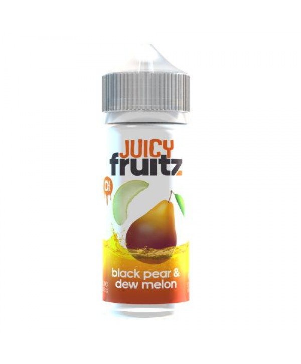 BLACK PEAR & DEW MELON E LIQUID BY JUICY FRUITZ 100ML 70VG