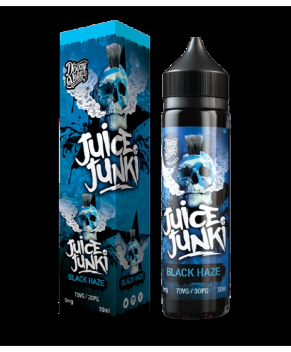 BLACK HAZE E LIQUID BY JUICE JUNKI - DOOZY VAPE 50ML 70VG