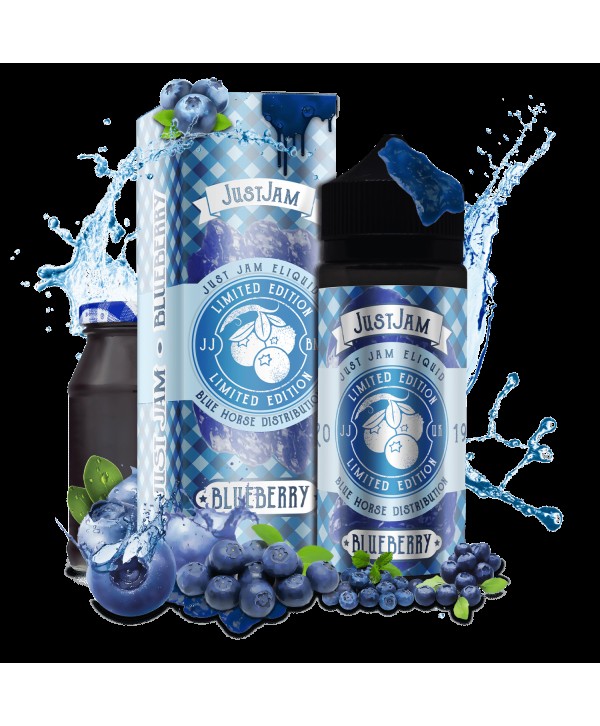 BLUEBERRY E LIQUID BY JUST JAM X BLUE HORSE DISTRO 100ML 80VG