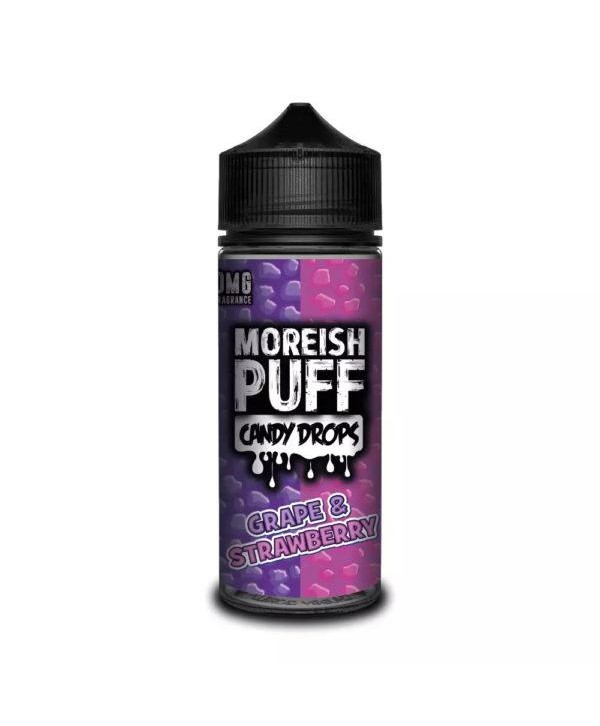 GRAPE & STRAWBERRY E LIQUID BY MOREISH PUFF - CANDY DROPS 100ML 70VG